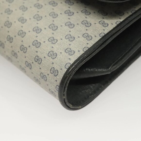 GUCCI Micro GG Supreme Shoulder Bag PVC Navy Gold 89 02 050 Auth BA3432 - Picture 4 of 16